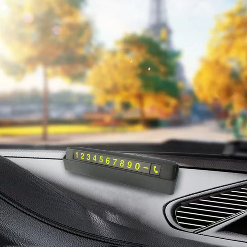 Car Temporary Parking Plate Can Be Printed with LOGO Car Satchel Hidden with Luminous Car Moving Phone Number Plate