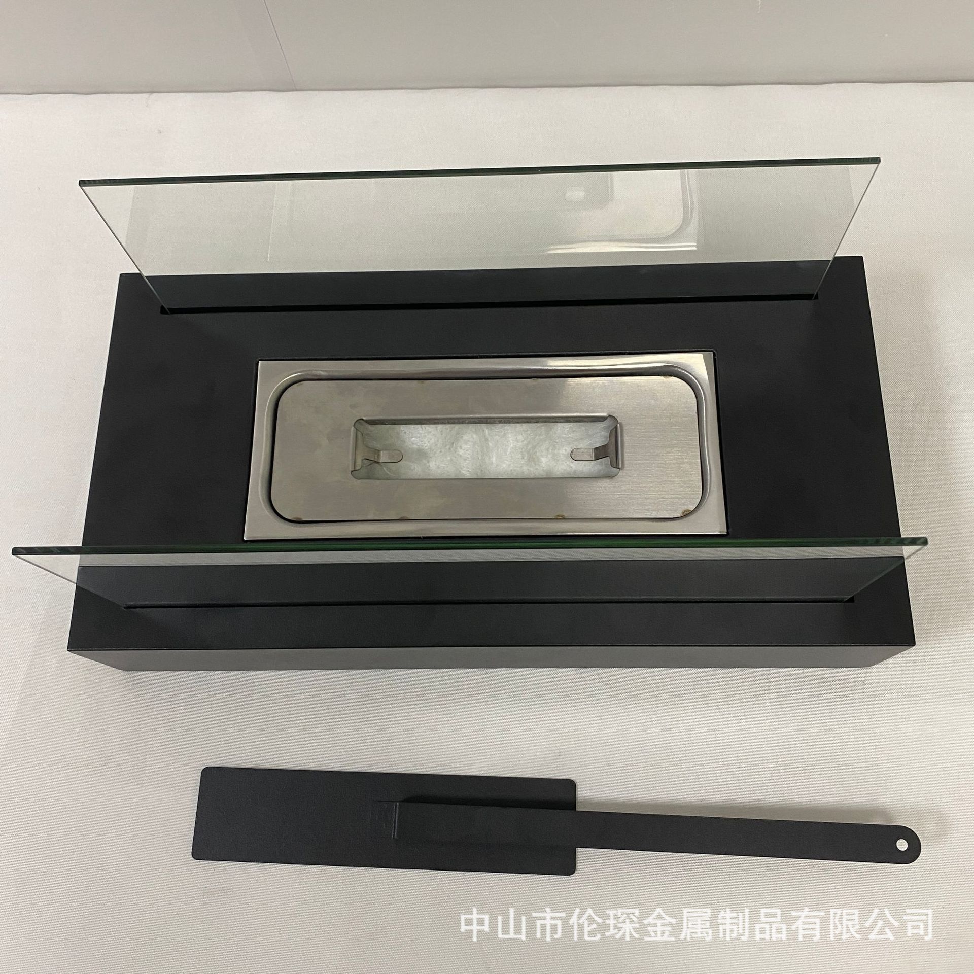 Cross-border Rectangular Desktop Alcohol Fireplace Outdoor Portable Real Fireplace Light Heater Modern Decorative Atmosphere Light