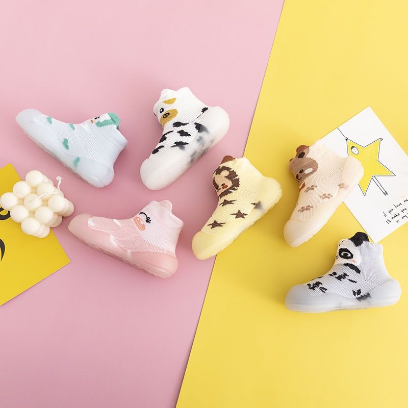 Spring and Autumn Children's Toddler Socks Shoes Baby Socks Shoes Male and Female Baby Indoor Soft Bottom Non-slip Cartoon Floor Shoes