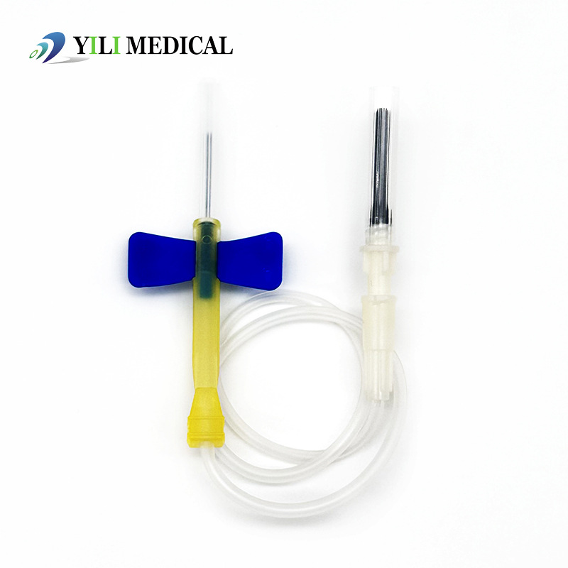 Safe Bloodcollectionneedle Double-Winged Safety Blood Collection Needle 21G23G Cross-Border Export Export