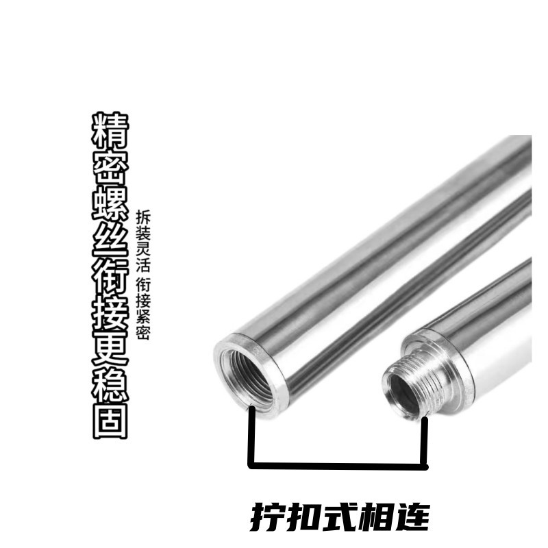 New Product Large Fish Landing Net Rod Anti-Slip Thickened Hardened Stainless Steel Splicing Rod Fishing Rod Tool for Catching Large Fish Landing Net Rod