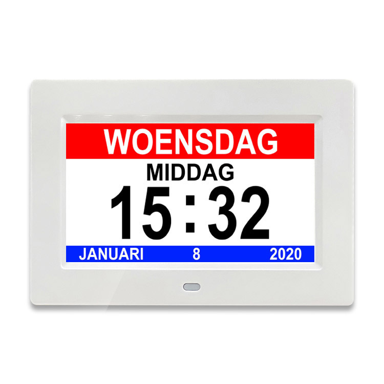 7 inch LCD digital digital clock machine for the elderly elderly alarm clock electronic calendar clock medication reminder machine Amazon