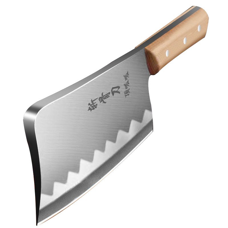 Kitchen Knife for Home Use, Chopping Knife with Solid Wood Handle, Bone Cleaver, Sharp Stainless Steel Meat and Vegetable Knife, Bone Cutting Tool