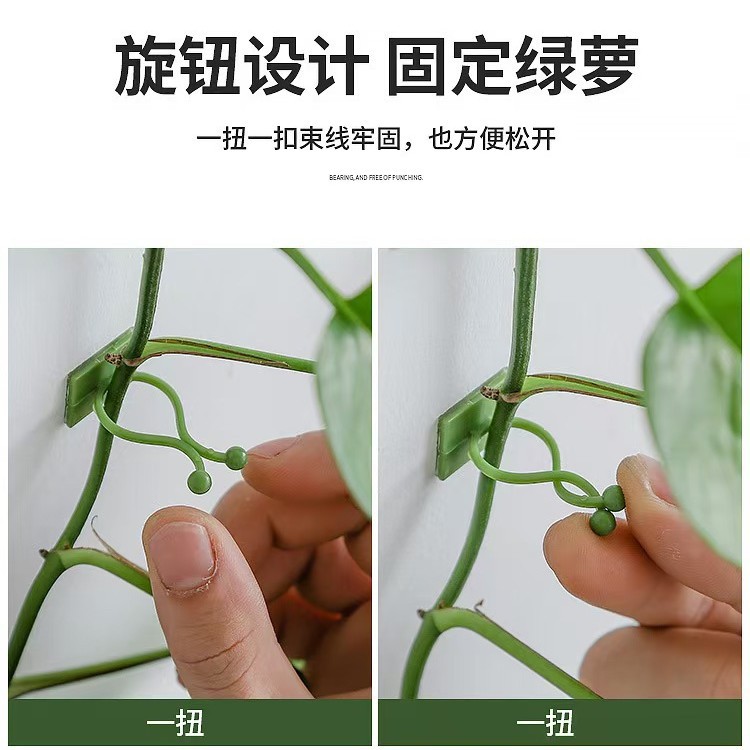 ✅ Green Radish Holder, Vine and Green Plant Household, Traceless, Nail-Free, Climbing up the Wall, Beautiful Storage, Self-Adhesive Hook Management