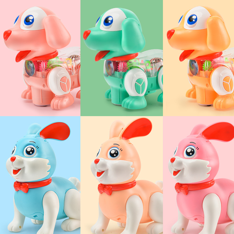 Popular Electric Universal Transparent Luminous Music Gear Swan Light Children Little Duck Cute Duck Toy Wholesale