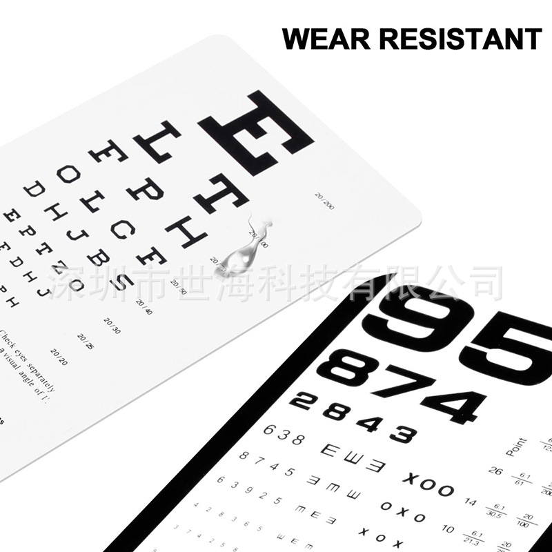 Visual chart international standard visual chart thickening e word c forming human children version waterproof logarithmic myopia table test