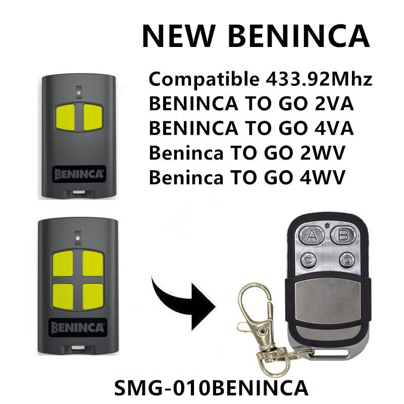 BENINCA garage door remote control 433.92mhz rolling code BENINCA TO.GO foreign trade remote control