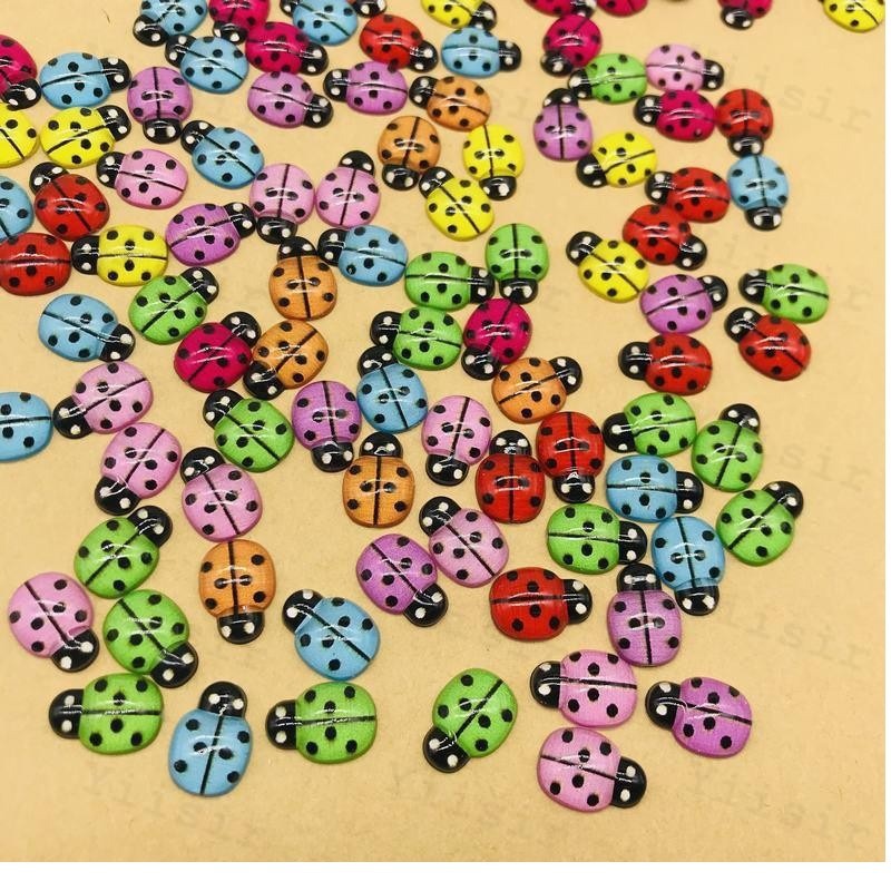 Acrylic Ladybug Resin Crafts Beetle Accessories Ladybug Potted Planting Desktop Decoration Wedding Decoration