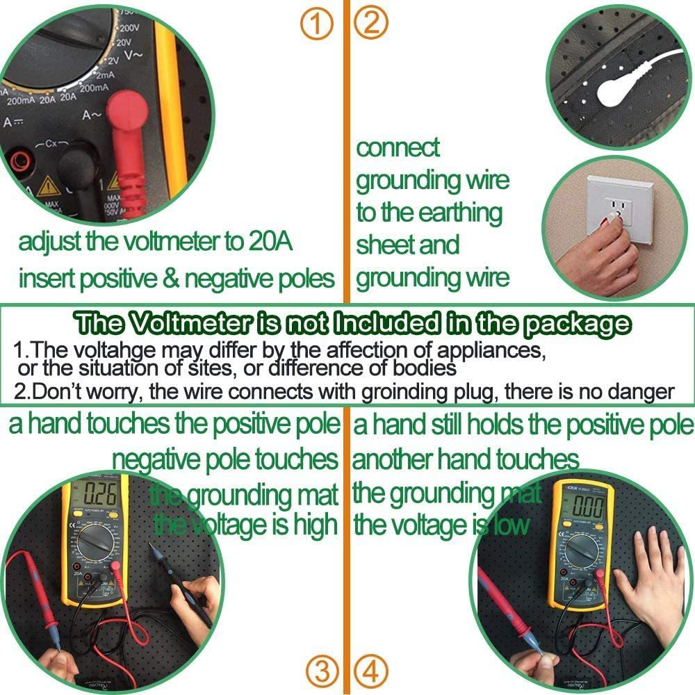 Punched grounding pad PU leather grounding air bed sheet Amazon earthing sheet mat grounding wrist guard waist guard