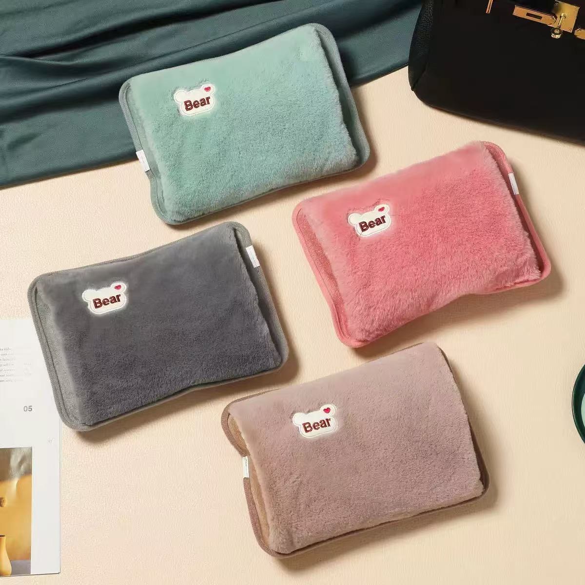 Cross-Border Rechargeable Hot Water Bottle Cartoon Electric Heating Bag European Standard Plush Baby Warmer British Standard Foreign Trade Hand Warmer Wholesale