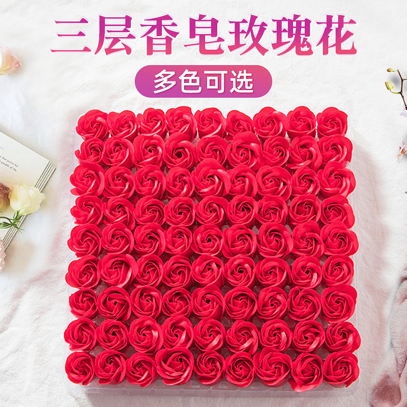 Мыло цветок без основы голова розы 520 подарок на День святого Валентина оптовая продажа