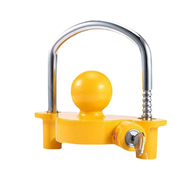 Car trailer hook lock yacht RV connector trailer hook U-shaped ball cover flower basket lock aluminum alloy anti-theft lock