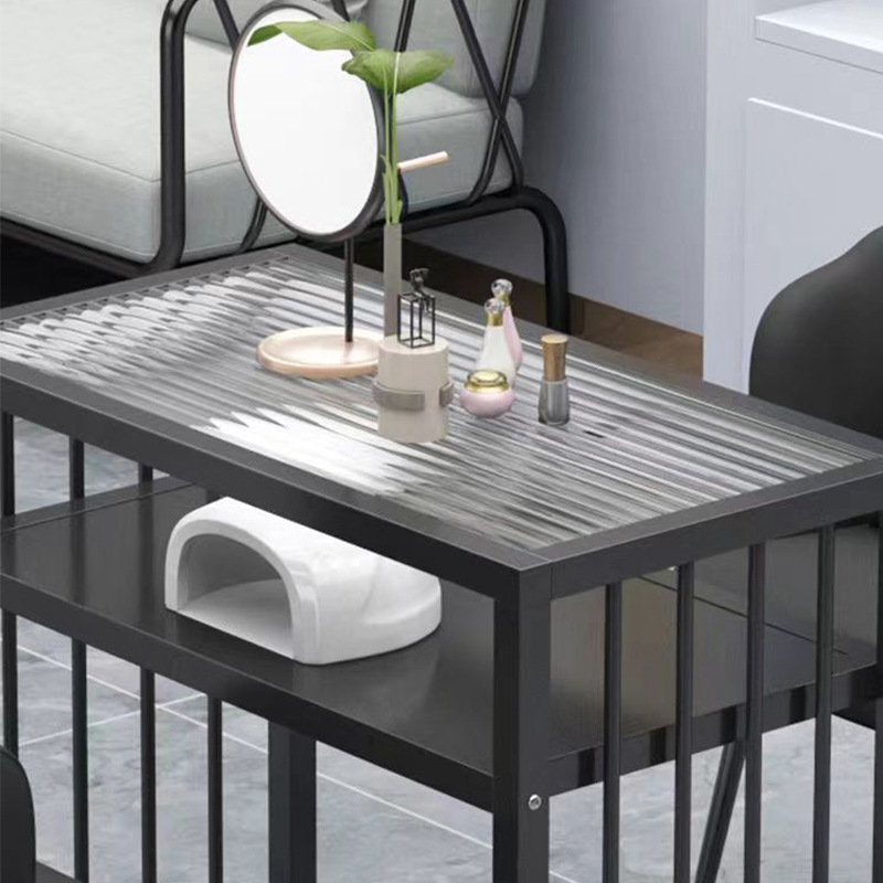 Trendy Double Manicure Table Nordic Ins Style High-End Light Luxury Style Long Rainbow Glass Workbench Supermarket Display Table