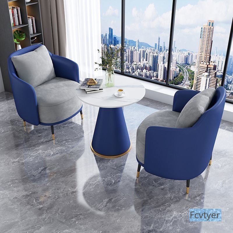 Miaola Light Luxury Reception Sofa Coffee Table Combination Light Luxury Hotel Lobby Business Negotiation Table and Chairs Leisure Hotel Rest