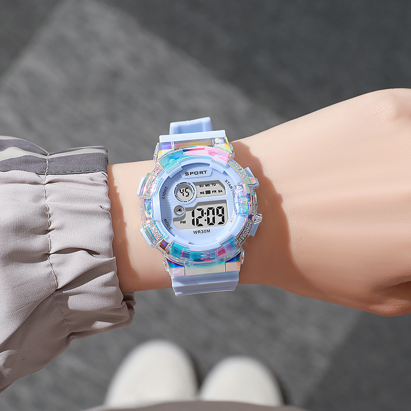 Children's Digital Watch for Girls Junior High School Primary School Girls 2024 New Waterproof Only Time Watch for Men and Women