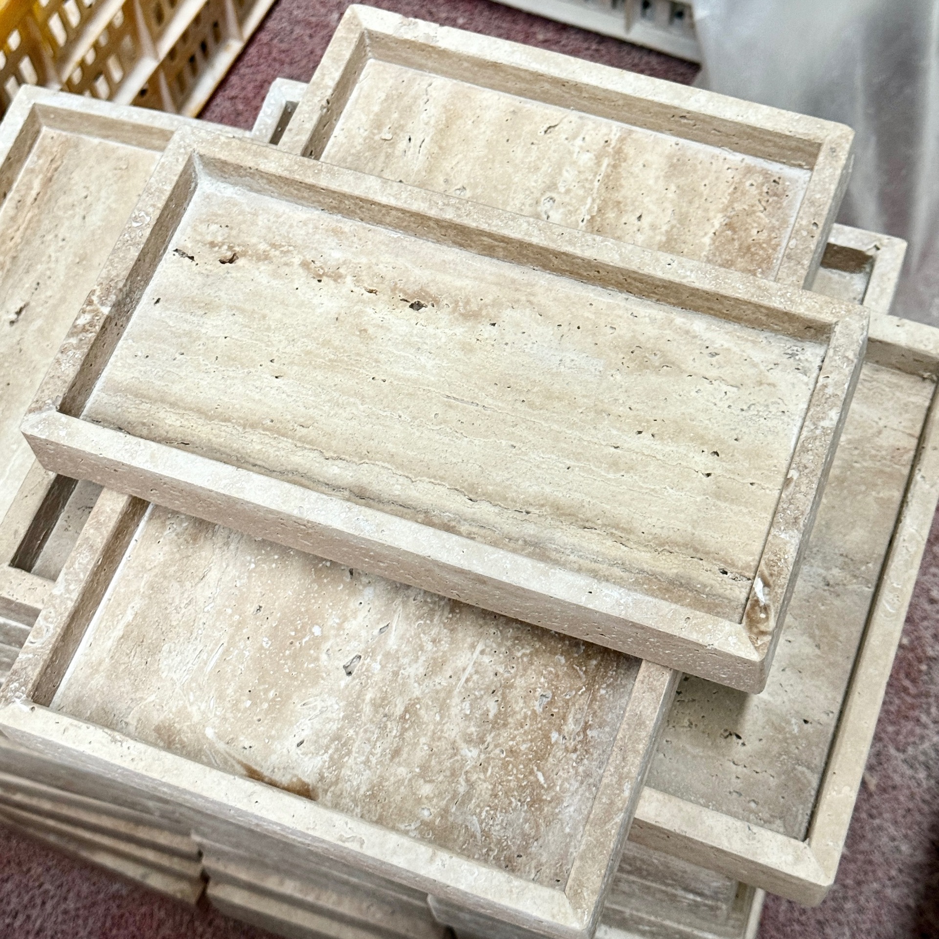 Za European-style raHome marble tray storage box storage tray aromatherapy candle Cup base