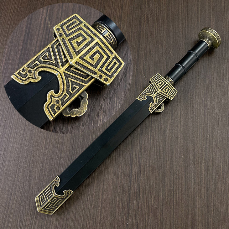 Декоративный маленький кинжал, меч для городского дома, древний меч династии Хань, меч Цинлун, маленький меч Цинь Вана, неострый меч, оптовая продажа ремесел