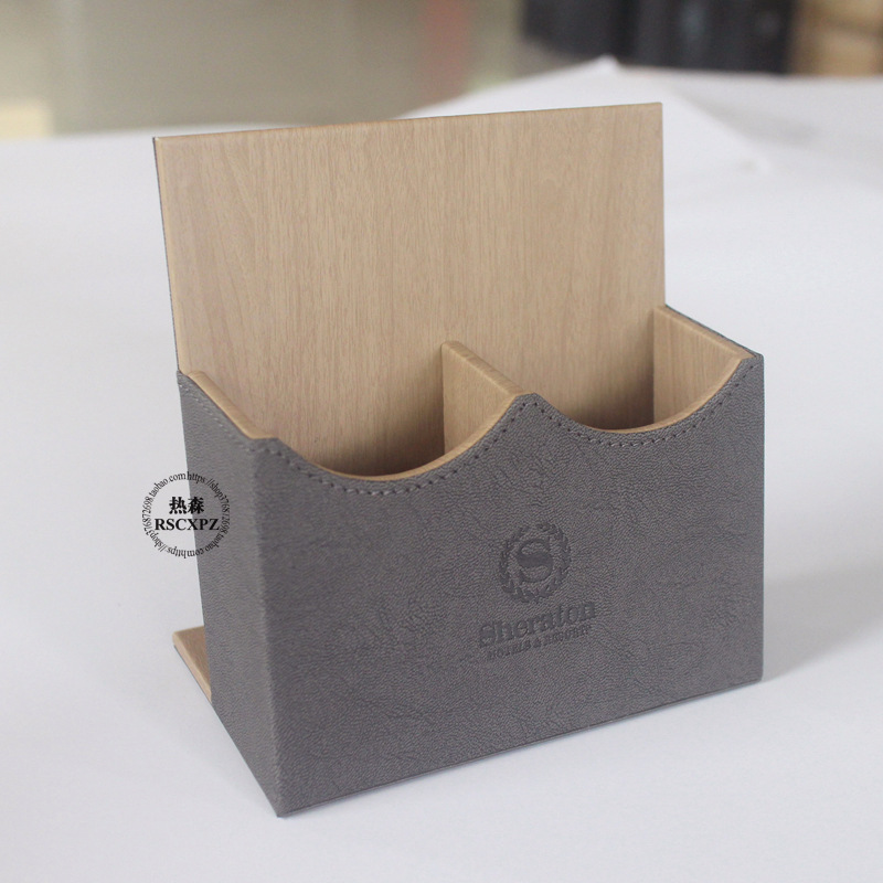 Hotel Toothbrush and Toiletries Storage Box Leather Goods Service Guide Guest Room Disposable Remote Control Tissue Box Set