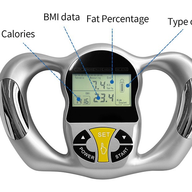 Bmi Hand-Held Fat Tester Digital Human Body Measurement Fat and Thin Analyzer Chinese/English Portable Fat Loss