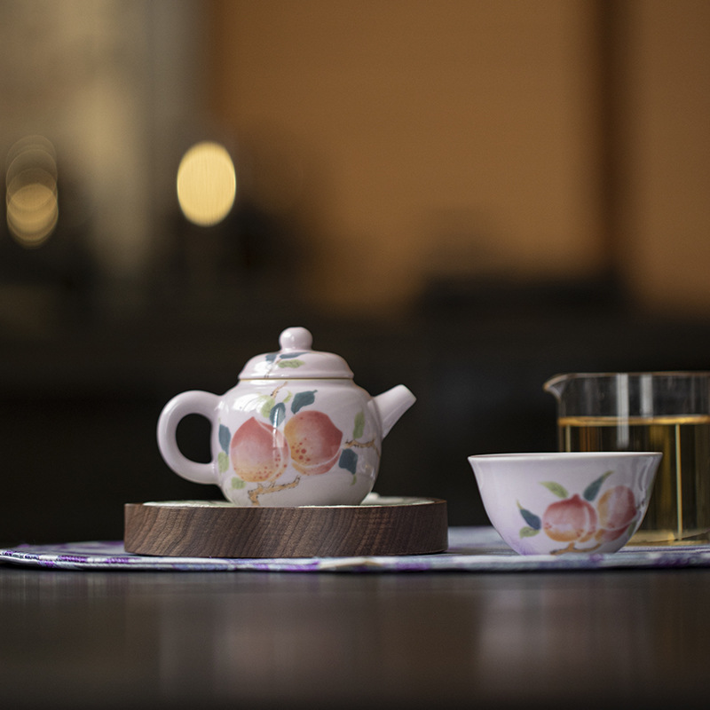 Moji Chinese-style Brocade Fulu Tea Mat Walnut Gourd Pot Bearing Household Tea Pot Mat Tea Set Accessories Tea Cloth Mat