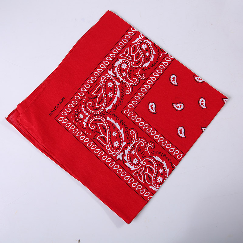 55X55Cm Manufacturer Pure Cotton Square Scarf Outdoor Sports Hip-Hop Hip-Hop Headscarf Cotton Mask Ready for Factory Direct Delivery