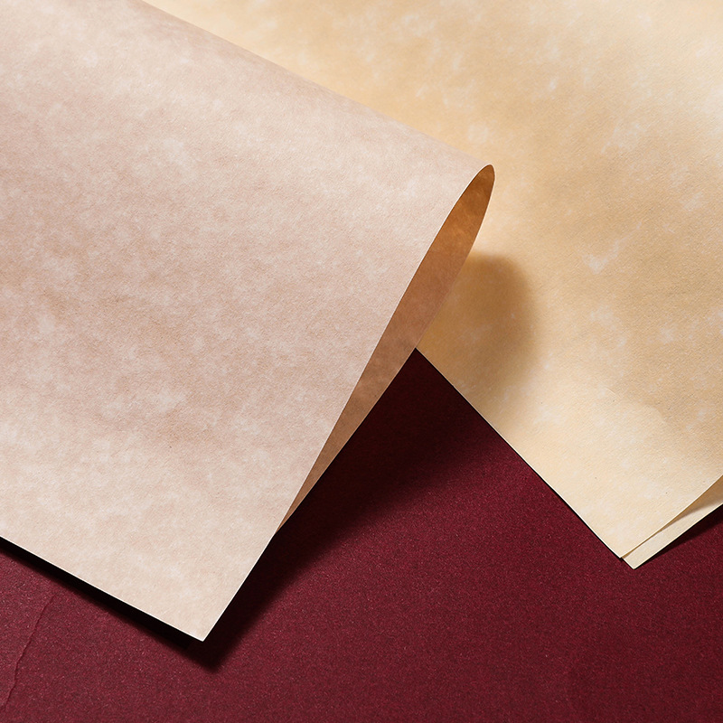 Cross-Border Popular Retro Parchment Certificate Envelope Paper Gift Box Packaging Album Writing Paper Wish A4 Paper