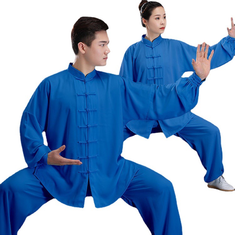 Source Manufacturer Direct Sales Cotton and Silk Tai Chi Suit Women's Practice Suit Men's Spring and Summer Tai Chi Martial Arts Performance Suit