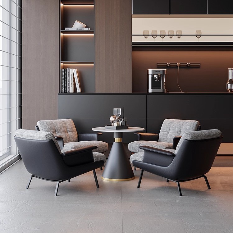 Light Luxury Second-Hand Single Sofa Chair Hotel Internet Celebrity Cafe B&B Hall Reception Reception Negotiation Table and Chair Combination