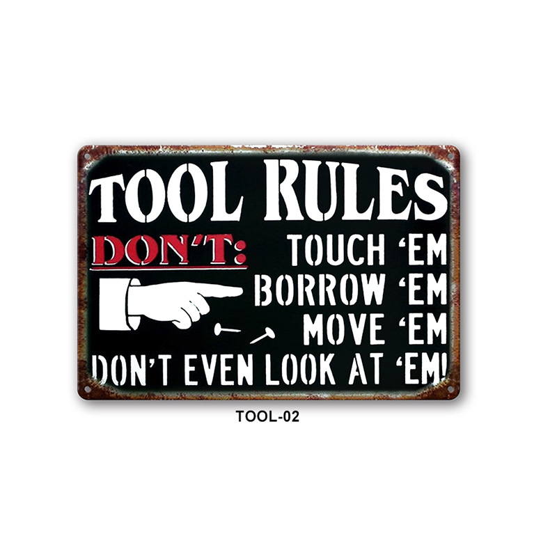 Retro Iron Painting Wall Sign Mural Hanging Decorative Painting Lazada Amazon Wish Yutian Export Stylish DIY