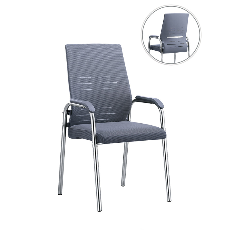 Plastic Four-Legged Fixed Office Chair, Simple Leisure Staff Chair, Comfortable Conference Chair, Mahjong Chair, Computer Chair Wholesale