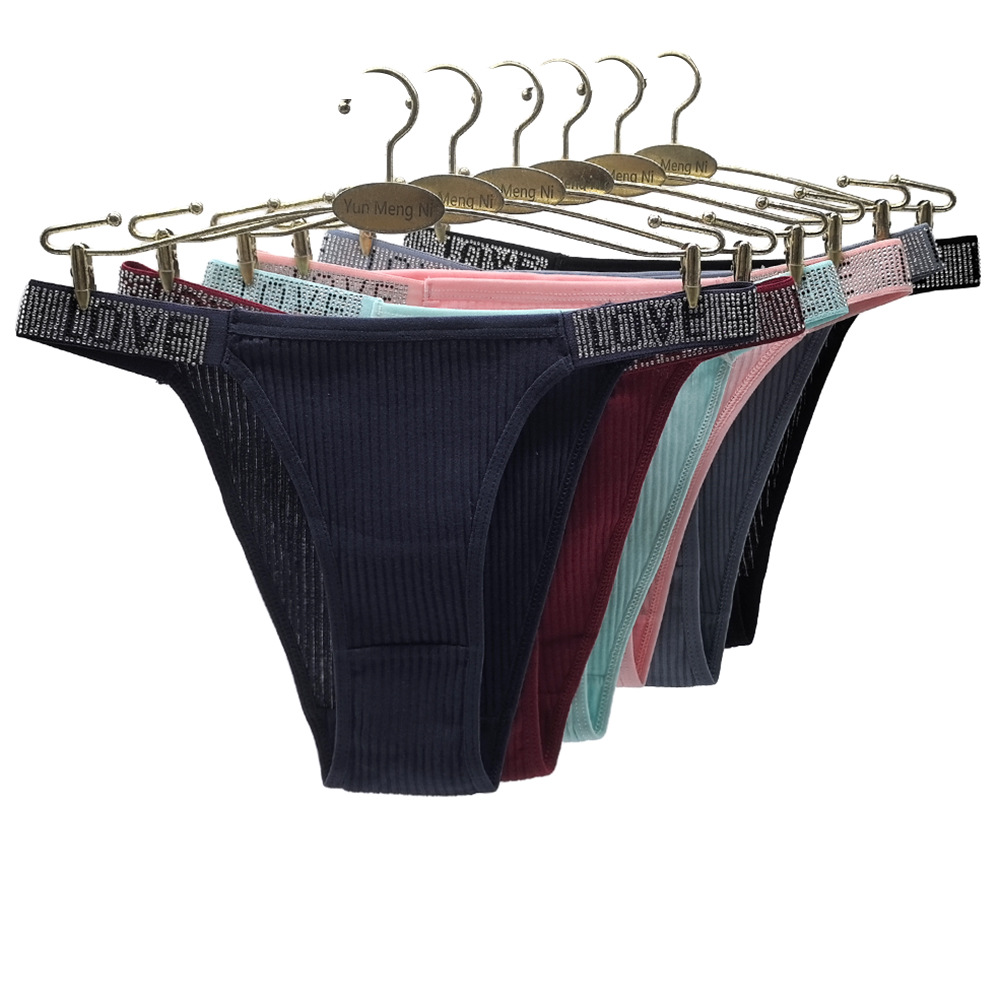 Трансграничная внешняя торговля женскими трусиками с двойными бретелями и стразами, сексуальные, поставщик Amazon, производитель, женское белье европейского и американского стиля