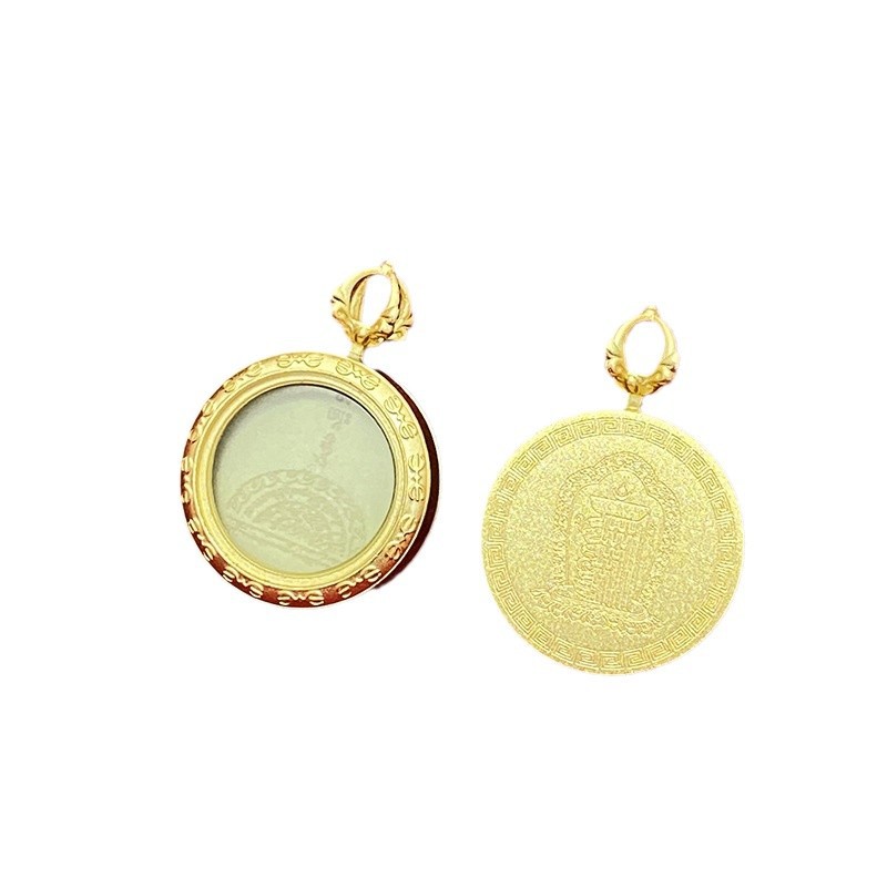 New waterproof thangka box multi-size thangka box golden gabu box titanium steel ten-phase free pendant round pendant