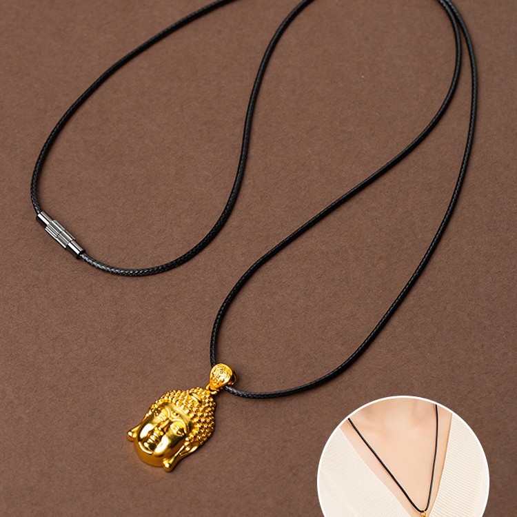 Jade Pendant Black Rope Pendant Lanyard Men's and Women's Semi-Finished Black Wax Leather Rope Necklace Pendant Rope Thin Rope