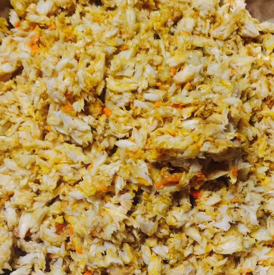 Freshly Opened Crab Roe, Sea Crab Roe, Frozen Commercial Wholesale Pure Crab Roe for Noodles, Soup, and Dumpling Filling