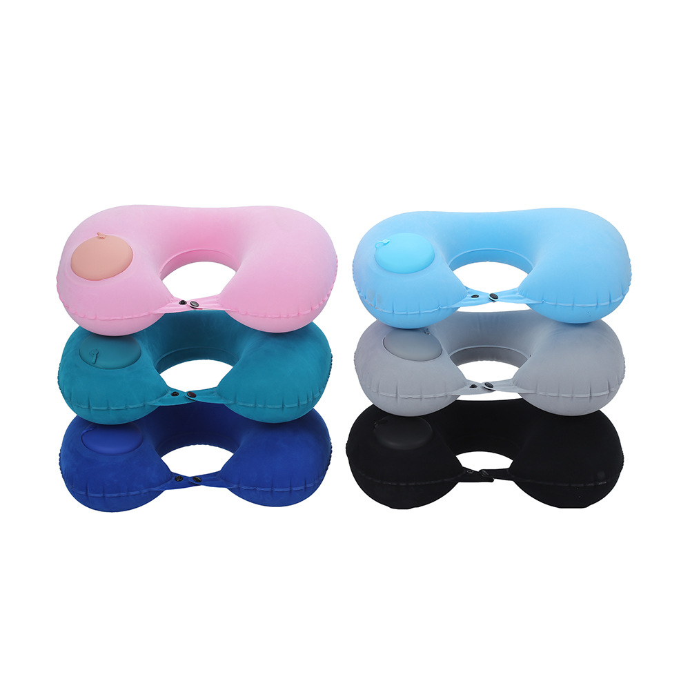 Pressing Inflatable U-shaped Pillow Travel Portable Pillow Travel Long-distance High-speed Rail Aircraft Sleeping Artifact U-shaped Neck Pillow Pillow