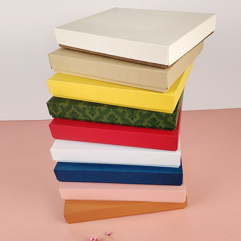Tiandi cover square powder gift box empty box in stock scarf scarf clothing shirt underwear packaging box wholesale