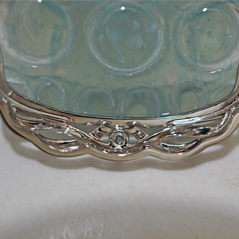 Platinum Pt950 Cultivated Diamond Jade Guanyin Inlaid Full Diamond Pendant