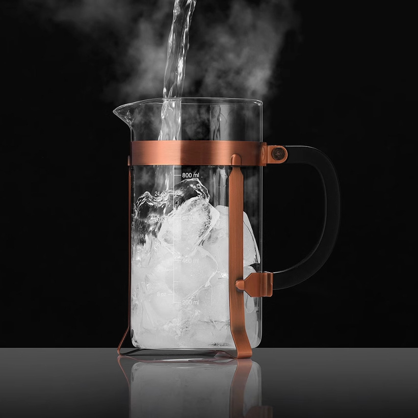 Wholesale French Press Pot, High Borosilicate Glass Pot, Household Tea Brewing Pot, Filter Press Tea Maker, Hand-Brewed Coffee Pot