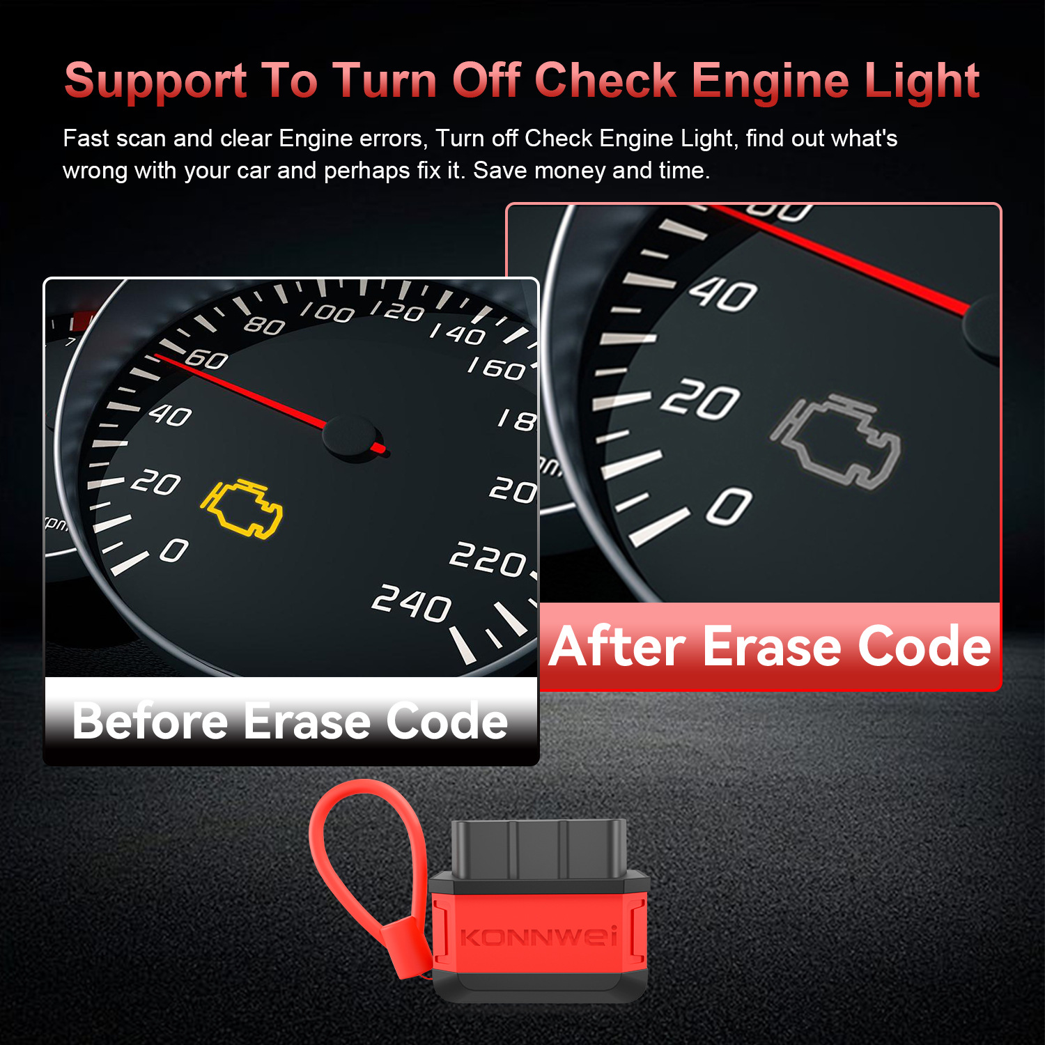 The new KW906 Bluetooth 4.0 5.0 ELM327 OBD2 supports IOS/Android dual-mode car fault diagnosis