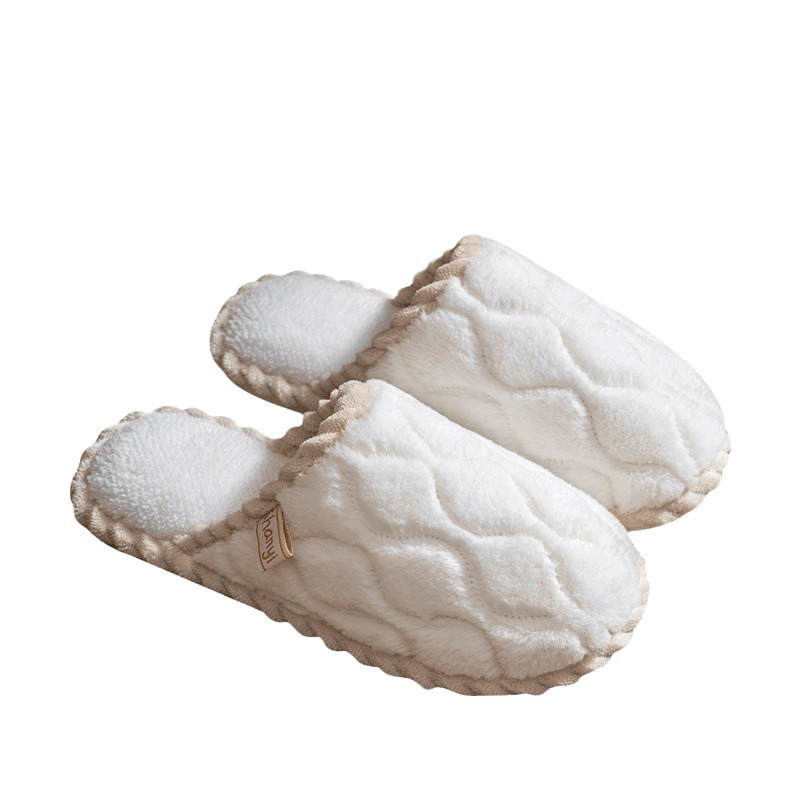 Cixi Cotton Slippers for Women Spring and Autumn and Winter Home Indoor Non-slip Home Warm Couple Winter Fur Plush Men
