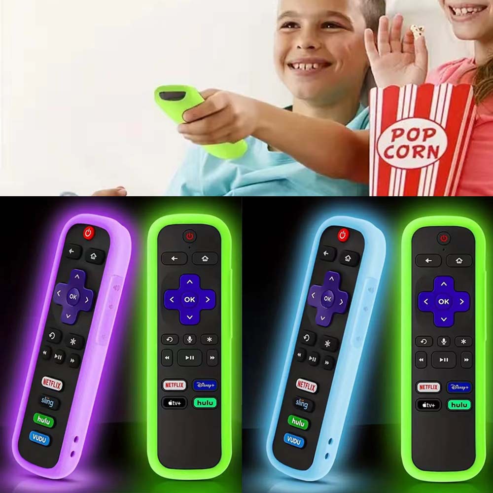 For TCL Roku280 English version of the remote control with rope universal version thick anti-fall anti-slip silicone protective cover