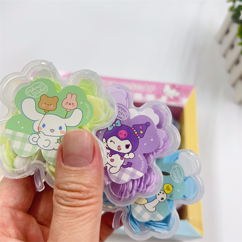 Foreign Trade Sanrio Boxed Soap Hand Washing Pieces Library Lomi Cartoon Style Disposable Creative Cute Soap Pieces