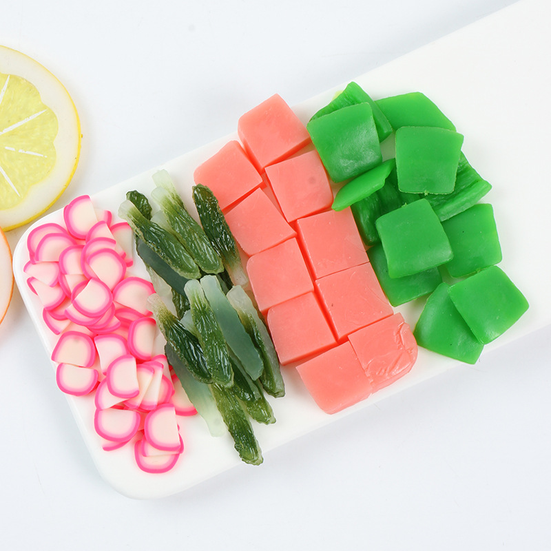 Miniature Simulation Food Play Accessories Mini Simulation Food Eggs Chicken Legs Mushroom Green Vegetables diy Play House Food