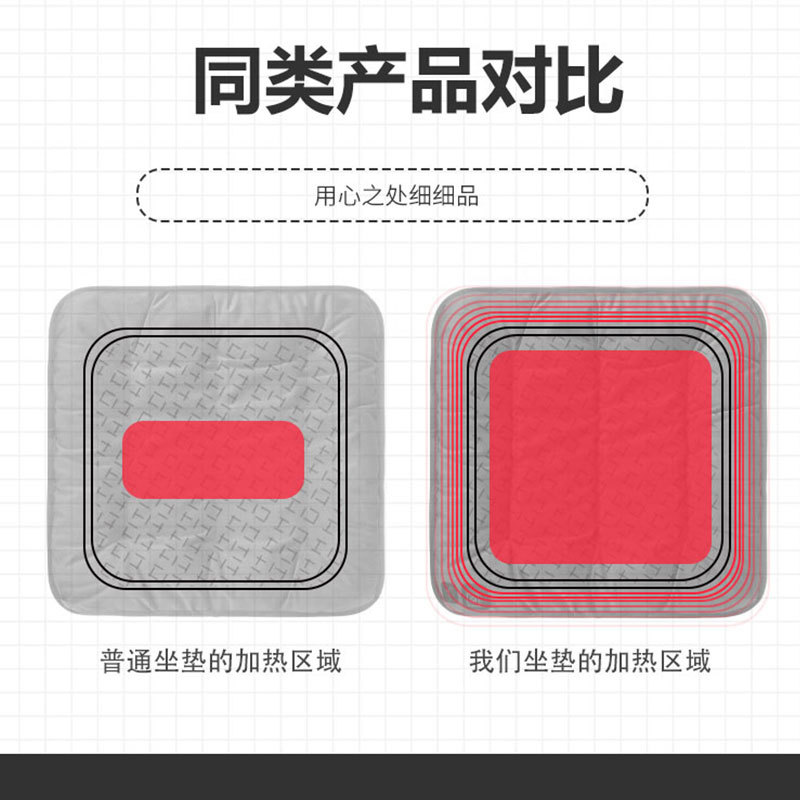 Heating cushion office long-sitting graphene heating cushion cushion 5V USB plug-in home chair cushion rapid heating