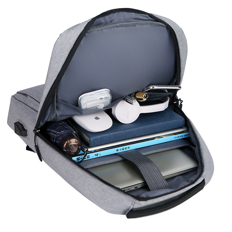 2024 cross-border backpack men's sense of single pull shoulder bag wholesale men's business multifunctional computer bag usb