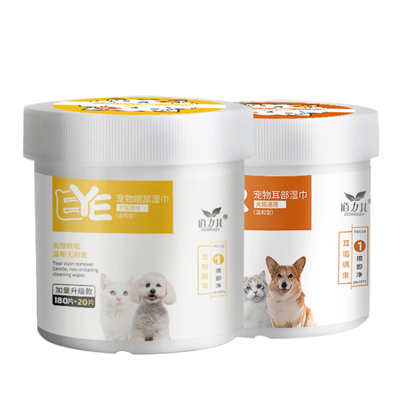 Daoliqi pet wipes, 200 pieces of cat eye cleaning wipes, dog ear wipes, ear cleaning