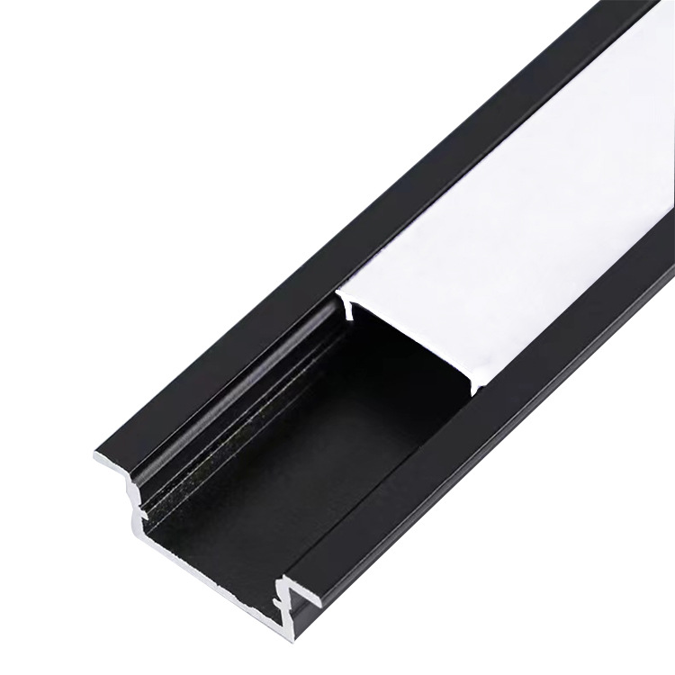 Black aluminum alloy linear light groove double eyelid headless light embedded concealed line light invisible linear light bar