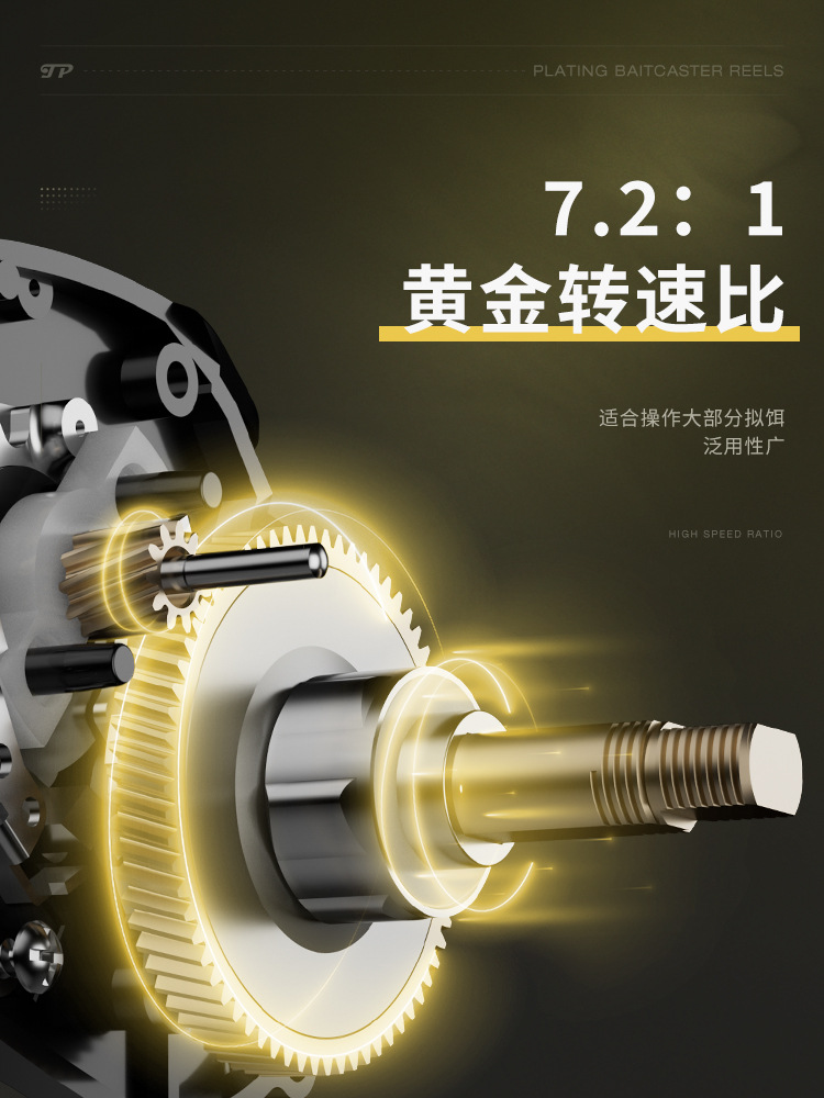 Haodun electroplating universal water drop wheel wholesale Luya long-range fishing reel with unloading alarm 7.2:1 metal fishing reel