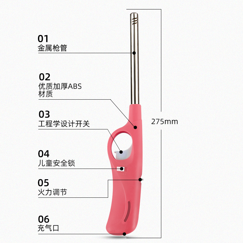 Factory Sales Spot Wholesale Extended Lighter Electronic Igniter Kitchen Gas Stove Open Flame Ignition Gun Ignition Stick