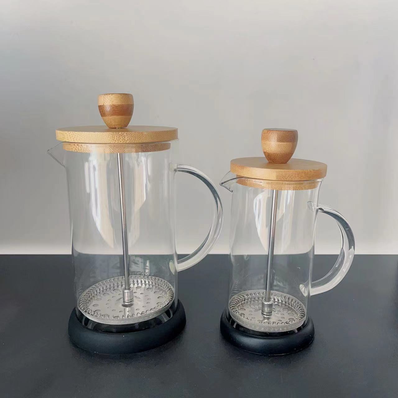 Чайник для дома, френч-пресс, стеклянный чайник, пресс-кубок, холодный заварочный чайник, бамбуковый френч-пресс